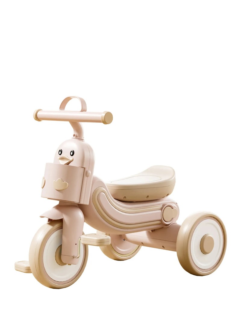 Kids Tricycle, Little Duck Head, Pedal Car Multi-Functional Light and Music, Comfortable for Kids  - Image 1