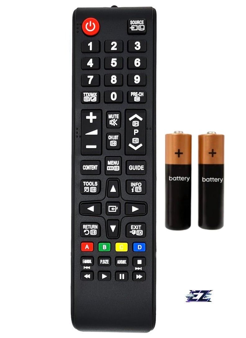ELTRAZONE - Replacement Remote Control for Samsung TV UE32EH5200, UE32EH5200S, UE32EH5200SXZG, UE40EH5000, UE40EH5000K, UE40EH5000W with Battery - Image 1