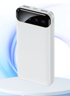 xinzhen X12 High-Capacity Power Bank 10000mAh LED Portable Charger for Samsung, Xiaomi Mi Mobile - External Battery, Fast Charging, Dual USB Output White  - Image 1
