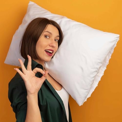 iFaon Thin Flat Slim Ultra Soft Bed Pillows Standard Size Set of 2 Pack for Sleeping, Bed Pillow for Stomach Back and Side Sleepers, Machine Washable 20x26 inches - Image 3