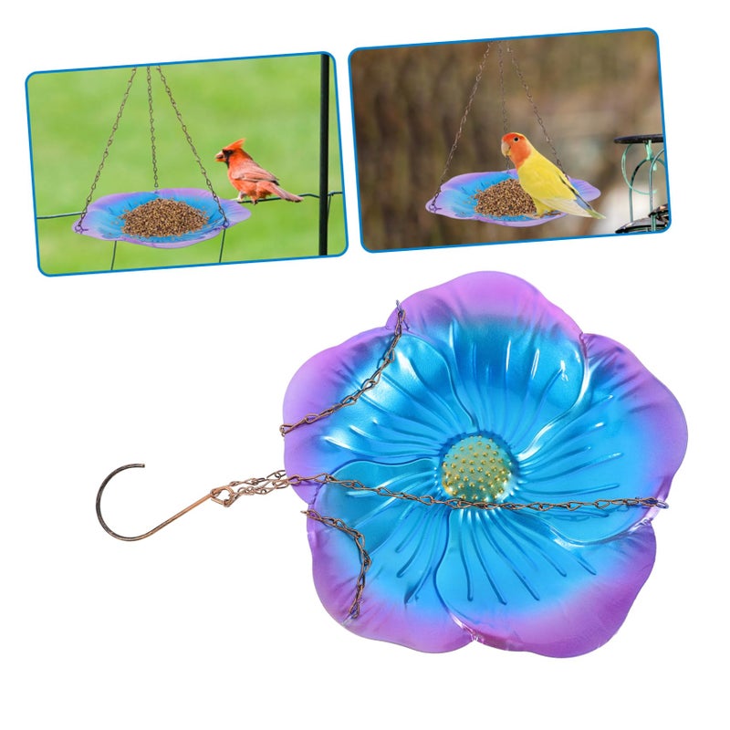 Blue Hummingbird Feeder Hanging Platform For Easy Bird Watching - Image 4
