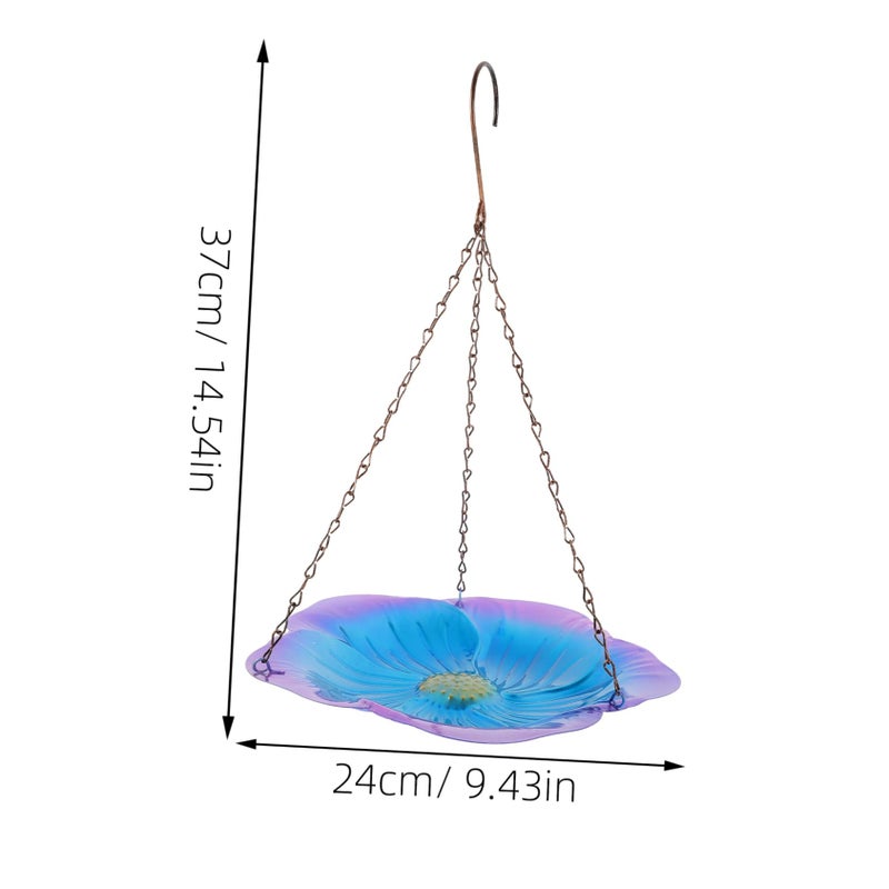 Blue Hummingbird Feeder Hanging Platform For Easy Bird Watching - Image 3