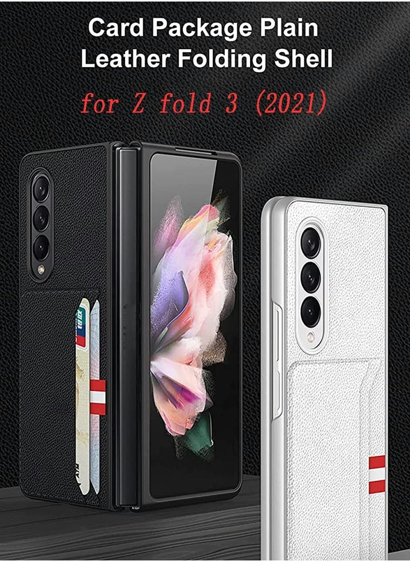 Generic Leather Wallet Card Holder Phone Case Compatible with Samsung Galaxy Z Fold 3 5G Cover  - Image 3