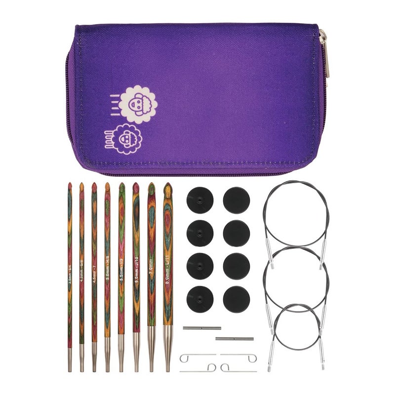 KnitPro Symfonie AfghanTunisian Crochet Hook Set  8 Sizes 35mm to 8mm