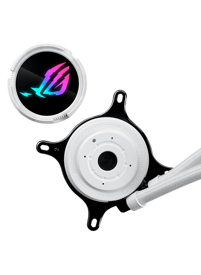 ASUS Renewed - Rog Strix Lc Iii 360 Argb Wht All-In-One Cpu Liquid Cooler With 360Â° Rotatable Water Block, 7Th Gen V2 Asetek Pump, Premium Rog Argb Fans, And 10+ Custom Aura Lighting Effects white - Image 3