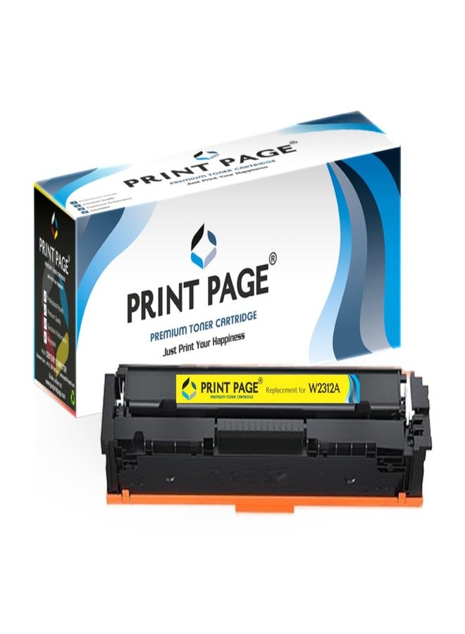 Print Page 215A Toner Cartridge Compatible for W2312A for Color LJ Pro Printers M155, MFP M182, MFP M183 (215A - Yellow) - Image 1