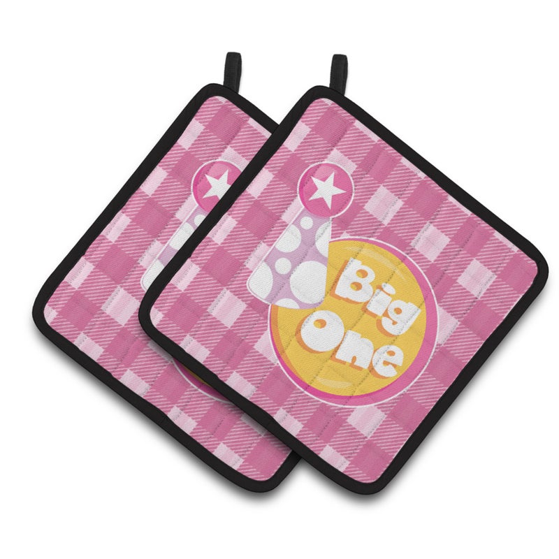 Caroline's Treasures ""Caroline's Treasures BB6830PTHD Girl Big One Pair of Pot Holders  7.5 x 7.5""""  Multicolor"" 