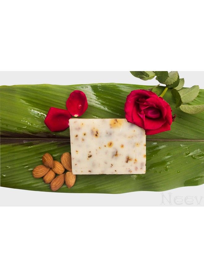 Neev Herbal Handmade Soaps Almond Rose Soap (100Gm) Set Of 3 - Image 4