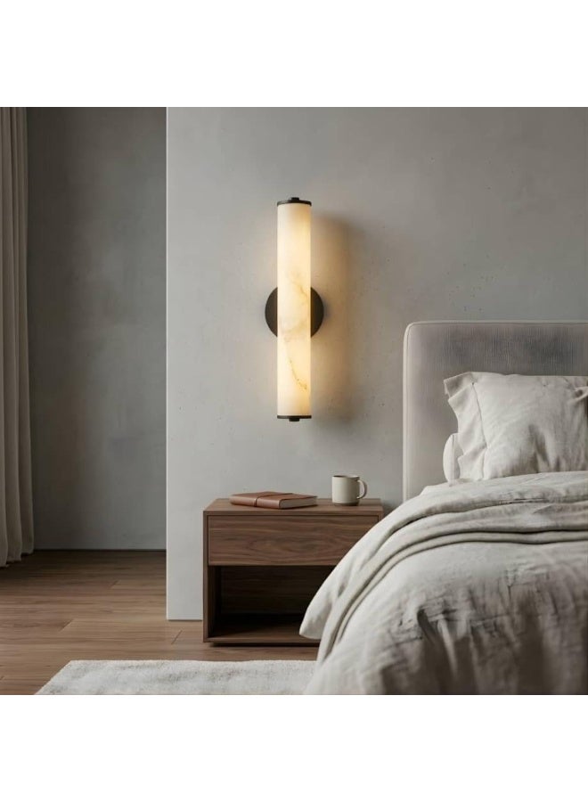 اكسبت ابليك جداري ليد مودرن بتصميم رخامي، 3 ألوان إضاءة، لون أسود فاخر - Image 4