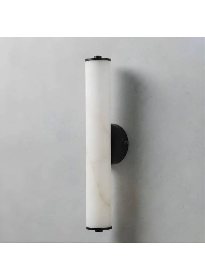 اكسبت ابليك جداري ليد مودرن بتصميم رخامي، 3 ألوان إضاءة، لون أسود فاخر - Image 1