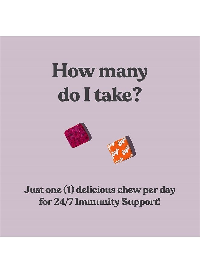 CHEWSY 6-in-1 Immune Support Supplement Fruity Chews with Elderberry, Vitamin C, A & D, Zinc & Selenium - 6-Day Supply, Individually Wrapped Immunity Vitamins Chews for Adults and Kids - Image 5