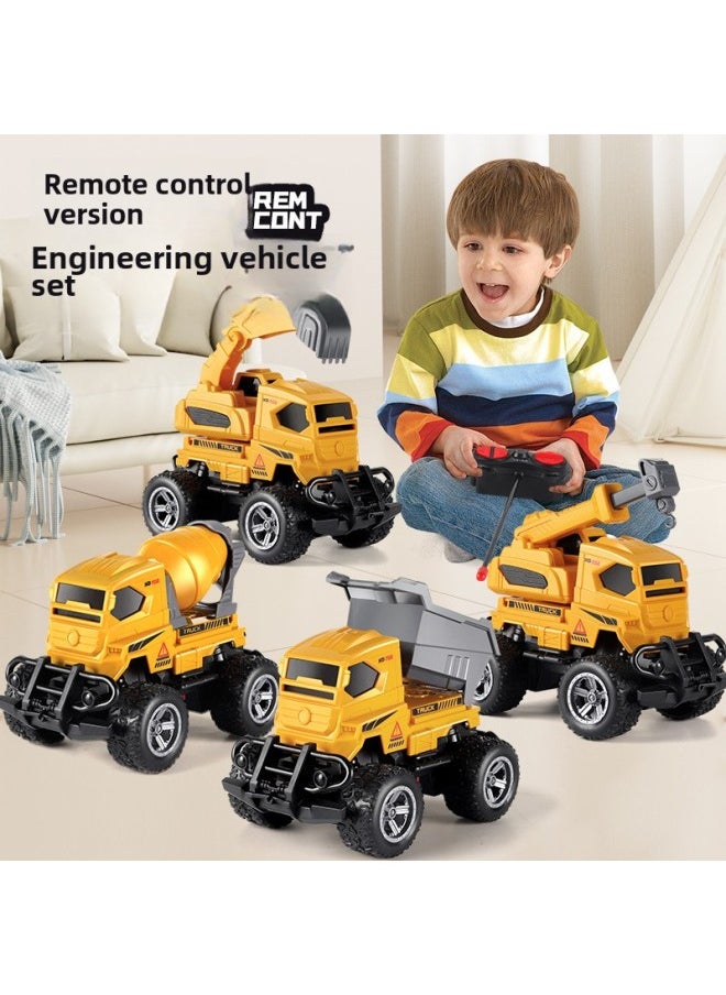 Generic Hot Sale Remote Control Engineering Car Charger Electric Children Boy Simulation Excavator Lifting Car Toy Stall Wholesale-Color:[Yellow SUV] English Packaging (3688-K65A)-Proportion:2 Car Batteries [30-minute Battery Life]]  - Image 1