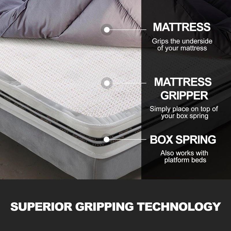 SprouVis Mattress Slide Stopper and Gripper,Keep Bed and Topper Pad from Sliding for mattresses, Carpets, Sofas, Chair Cushions, Easy Trim, Slip Resistant, Grips Helps Stop Slipping(King) - Image 2