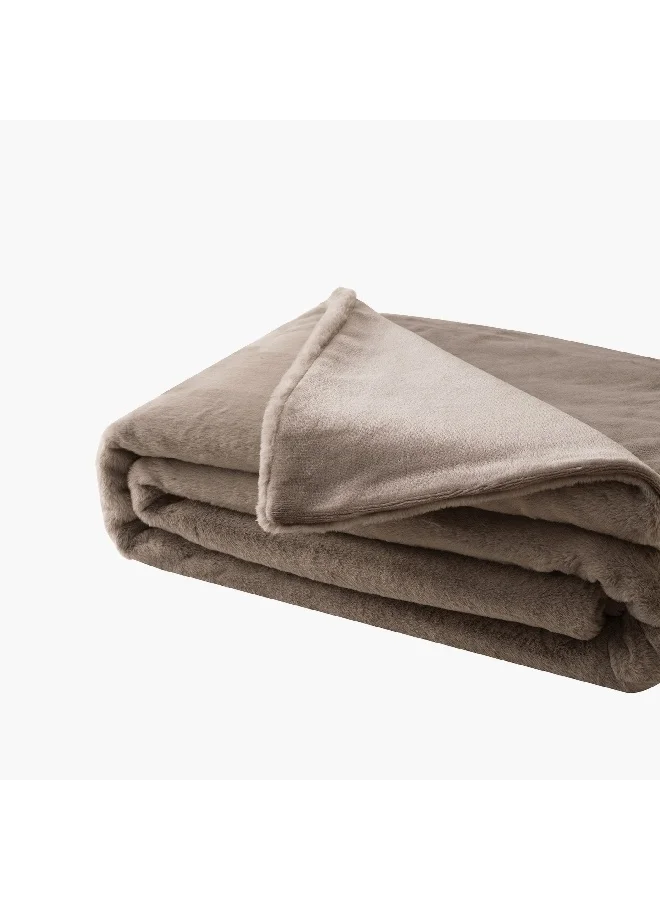 Home Box Lla Ura Rabbit Fur Double Layer Twin Blanket 150 x 220 cm