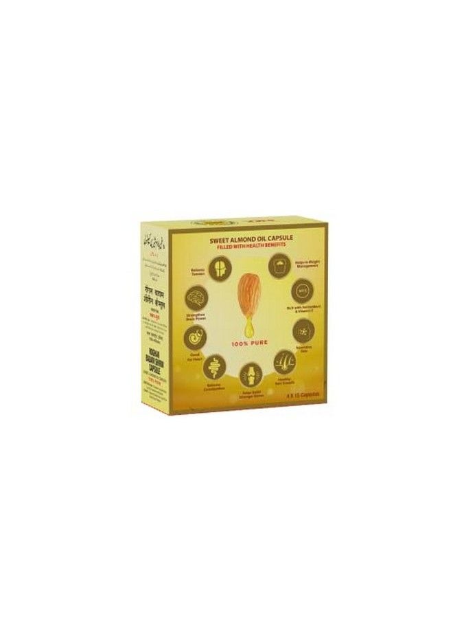 Hamdard - Roghan Badam Shirin Capsules With Complete Nutrition Of Almond Oil Extract For Healthy And Strong Hair 60 Capsules - Image 1