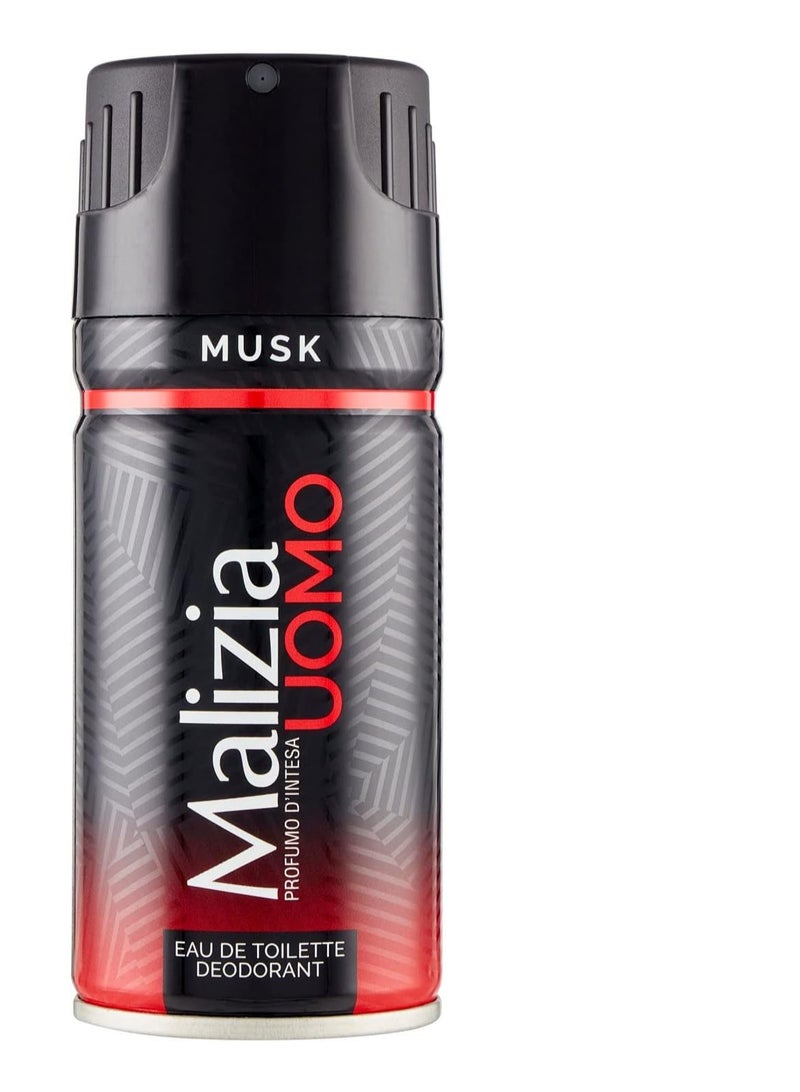 Malizia Uomo Musk Eau De Toilette Deodorant - perfume for men, 150 ml