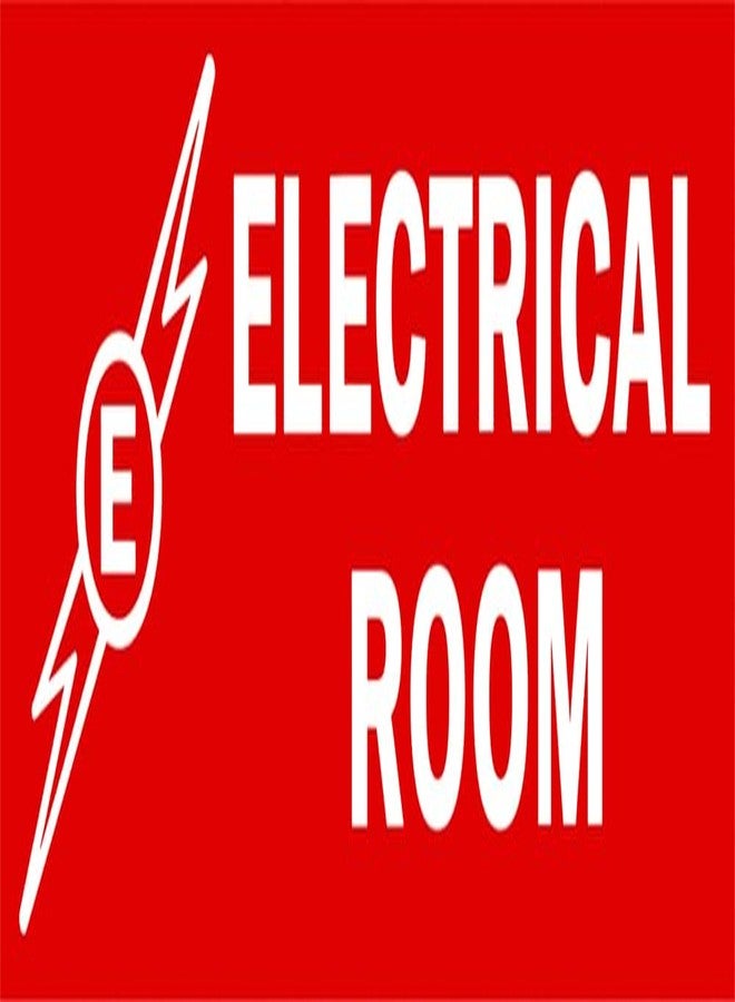VAAIMAI Electrical Room Sign Board | 5MM Foam Board | Red | Pack of 1 | Signage for Office, School & Commercial Space | Waterproof, Vinyl UV Laminated, Self-Adhesive, Indoor & Outdoor | 12×4 Inch - Image 1