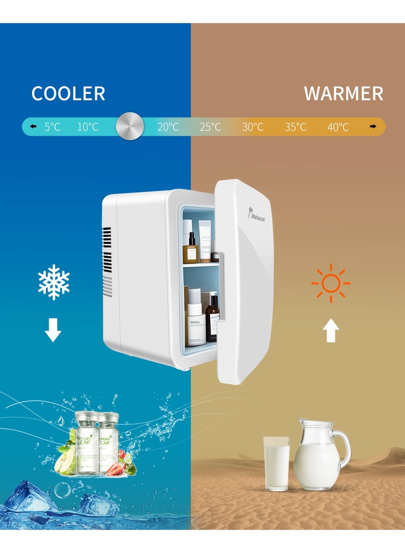 Wahacool Wahacool 6L Portable Mini Fridge - Dual Cooling/Warming for Skincare, Cosmetics, Drinks & Breastmilk Storage, Ultra-Quiet, Lightweight, AC/DC - Ideal for Car Use & Women's Gift  - Image 4