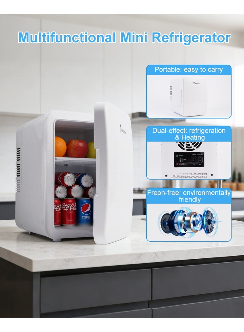 واهاكول ثلاجة واهاكول صغيرة محمولة سعة 6 لتر - تبريد/تدفئة مزدوج للعناية بالبشرة ومستحضرات التجميل والمشروبات وتخزين حليب الأم، فائقة الهدوء وخفيفة الوزن، تعمل بالتيار المتردد/المستمر - مثالية للاستخدام في السيارة وهدية للنساء - Image 3