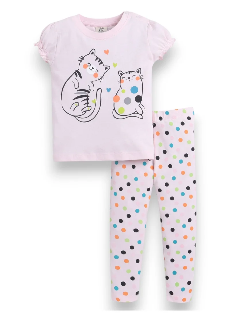 Victor And Jane Cotton Girls’ Multipack (2 Pack) – Graphic T-Shirts & Leggings Set (Basic Fit) for Women | Best Price UAE