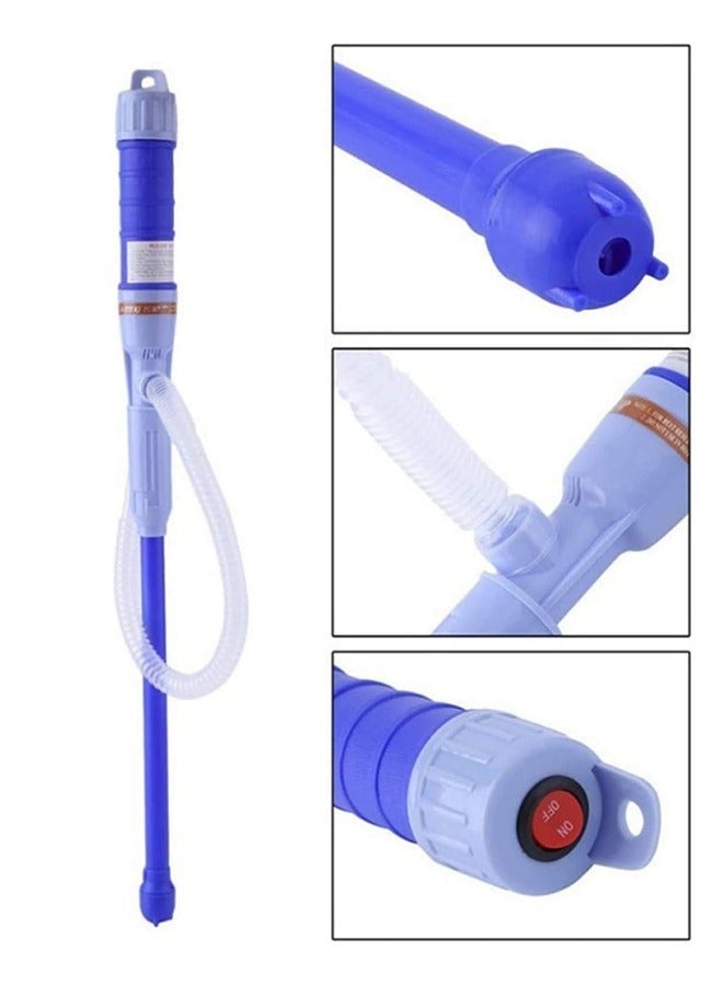 Bukela Handheld Battery Operated Water Pump Liquid Transfer Pump Portable Battery Powered Electric Pond Pump with Suction Tube Blue - Image 4