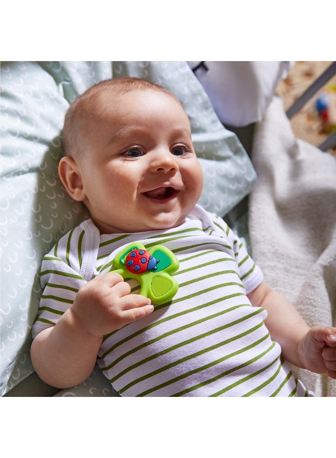 هابا عضاضات HABA المصنوعة من السيليكون للأطفال من عمر 6 إلى 18 شهرًا - حلقة عضاضة من السيليكون من Shamrock ولعبة إمساك لتنمية حسية آمنة - آمنة للاستخدام في غسالة الأطباق - مستلزمات الأطفال - Image 3