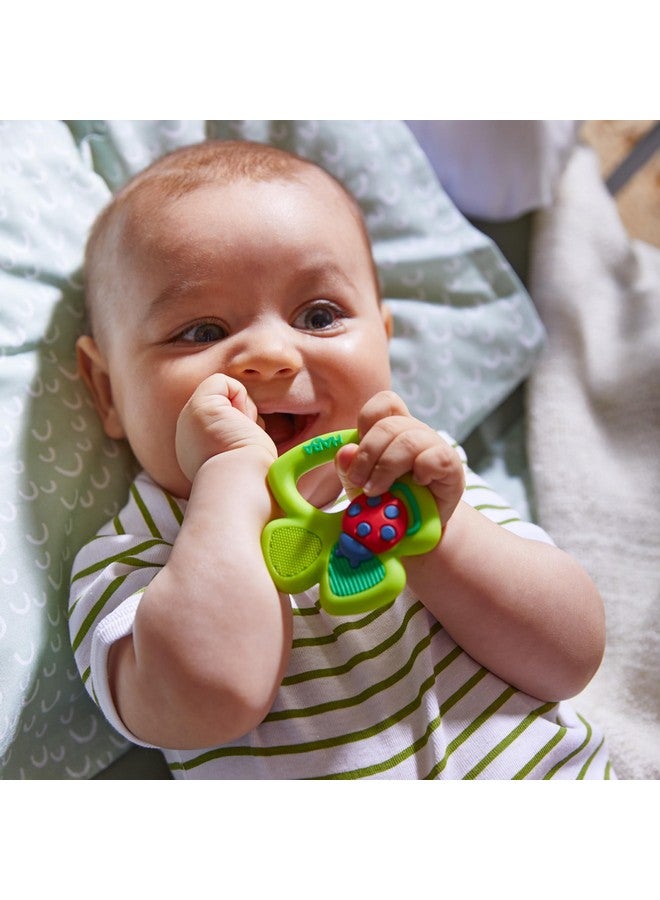 هابا عضاضات HABA المصنوعة من السيليكون للأطفال من عمر 6 إلى 18 شهرًا - حلقة عضاضة من السيليكون من Shamrock ولعبة إمساك لتنمية حسية آمنة - آمنة للاستخدام في غسالة الأطباق - مستلزمات الأطفال - Image 2