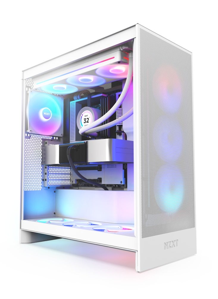 NANOTECH - Arctic Blizzard Gaming PC, AMD Ryzen 7 7800X3D AM5 Desktop Processor, DDR5 32GB (2*16) 6000MHz Ram, Nvidia GeForce RTX 4060Ti White OC Edition 8GB GDDR6 GPU, 2TB NVMe M.2 SSD, 2 Fan AIO Liquid Cooler, 850W 80 Plus Gold Power Supply,, Windows 11 Pro | Wi-Fi - Image 1