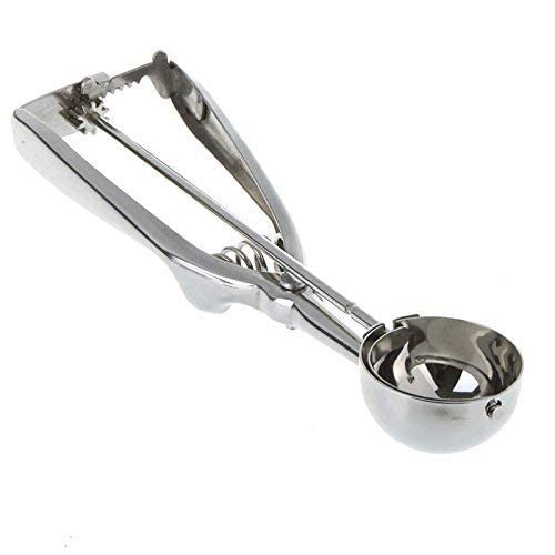 Lexazo Easy Handheld Multi Use Stainless Steel Ice Cream Serving ScoopMelon Scoop ice Cream Serving Spoon Scooper with Trigger Release 5cm Diameter - Image 2