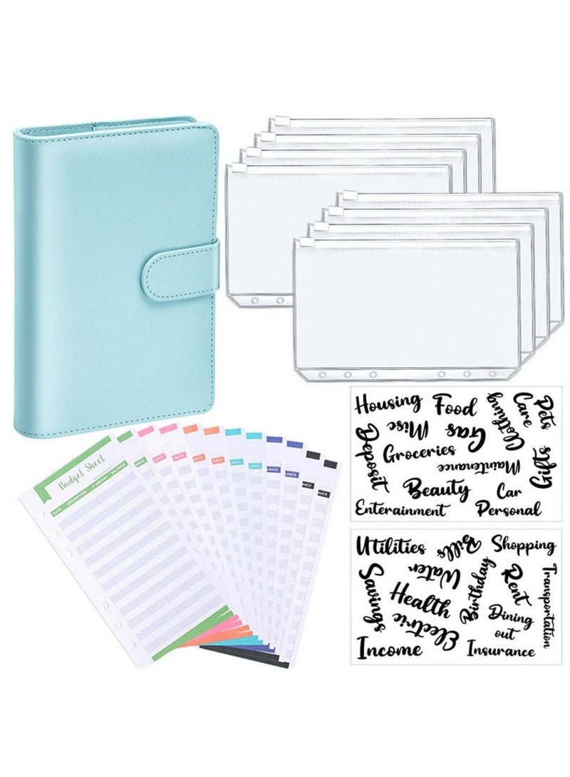 A6 Loose-Leaf Folder Hand Account Book Macaron Notebook Leather PU6 Hole Loose-Leaf Book Cash Budget Book - Image 1