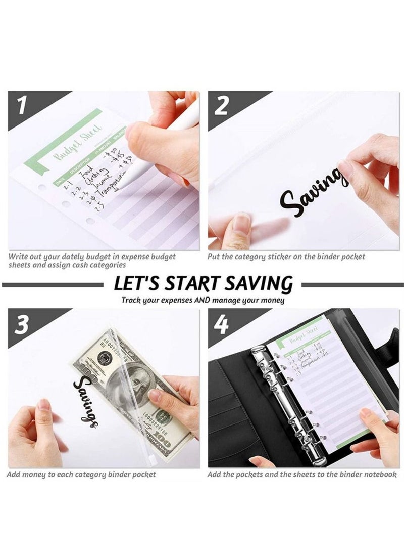 A6 Loose-Leaf Folder Hand Account Book Macaron Notebook Leather PU6 Hole Loose-Leaf Book Cash Budget Book - Image 3