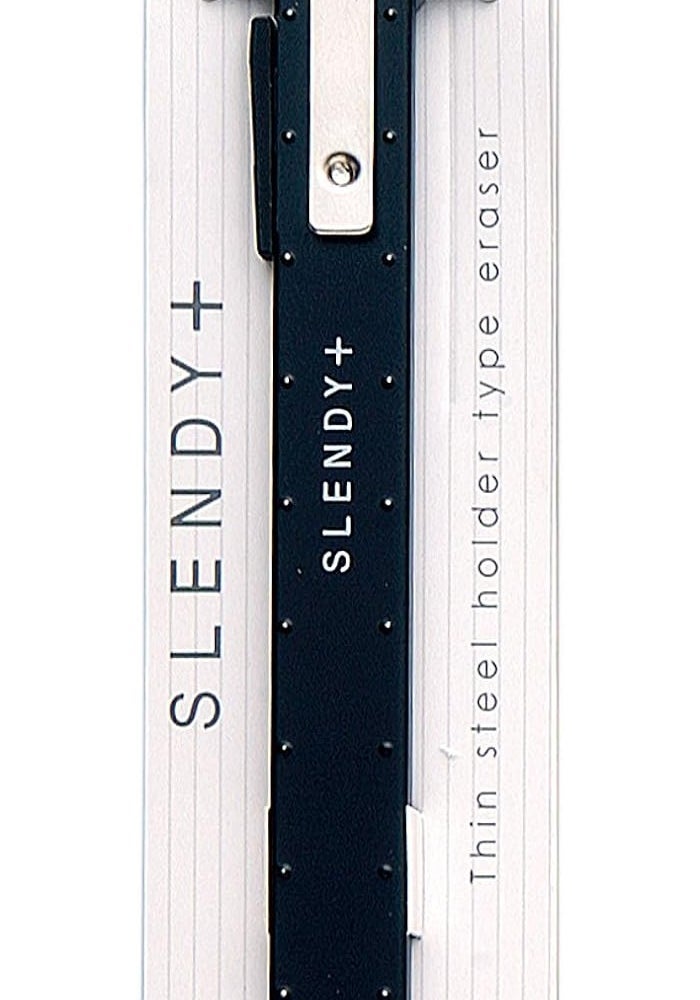 SEED Slendy+ Thin Steel Holder Eraser in Black - Portable and Stylish - Image 1