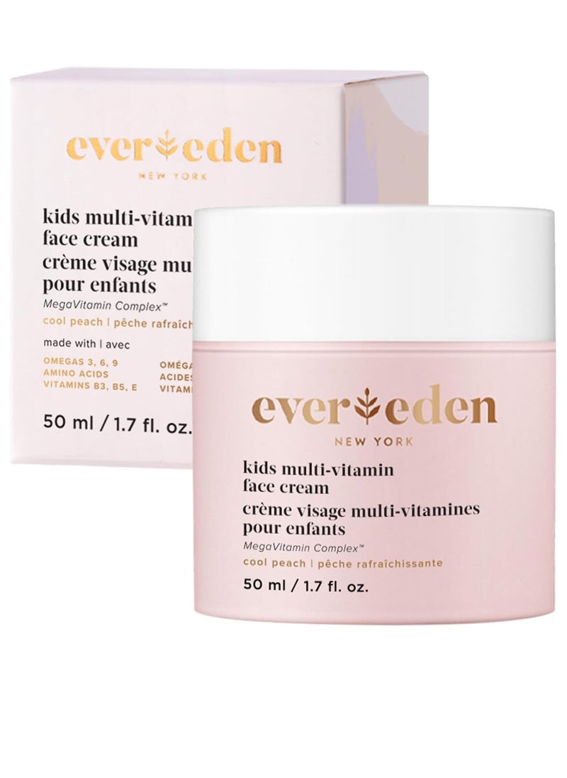 Evereden Evereden Kids Face Cream: Cool Peach, 1.7 oz. | Kids Face Lotion | Clean and Non-Toxic Kids Face Moisturizer | Multi-Vitamin Skin Care for Kids  - Image 1