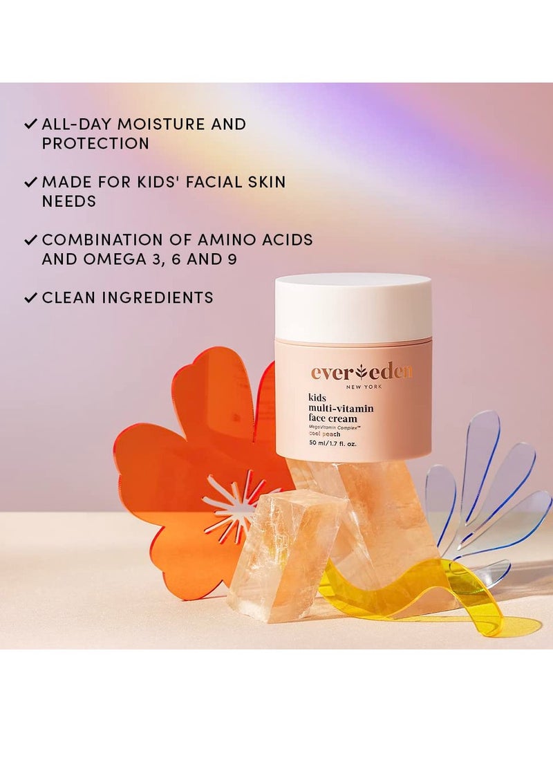 Evereden Evereden Kids Face Cream: Cool Peach, 1.7 oz. | Kids Face Lotion | Clean and Non-Toxic Kids Face Moisturizer | Multi-Vitamin Skin Care for Kids  - Image 2