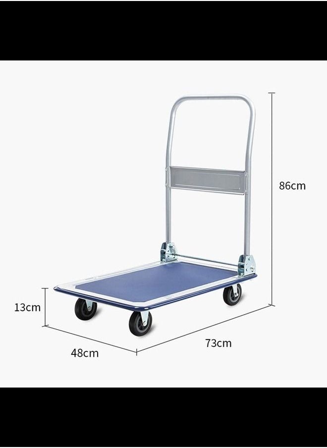 SHOWAY - Heavy Duty Folding Trolley Cart 150Kg Platform Flat Hand Barrow Sack Warehouse Folding Platform Trolley - Image 1