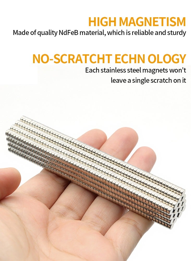 100pcs Super Powerful Neodymium Magnet Round 0.16X0.08 inch N35 Strong Permanent Magnetic Small NdFeB Refrigerator Magnets 4x2mm  - Image 3