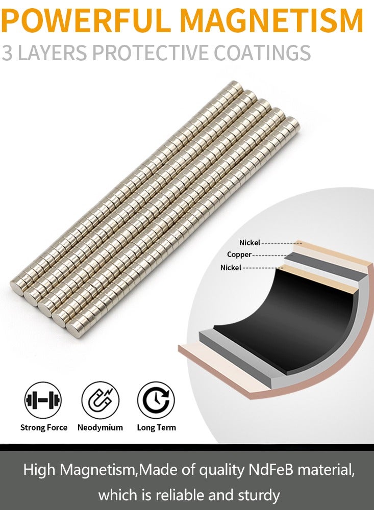 100pcs Super Powerful Neodymium Magnet Round 0.16X0.08 inch N35 Strong Permanent Magnetic Small NdFeB Refrigerator Magnets 4x2mm  - Image 4