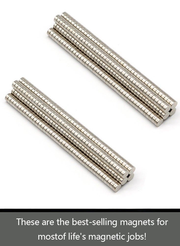 100pcs Super Powerful Neodymium Magnet Round 0.16X0.08 inch N35 Strong Permanent Magnetic Small NdFeB Refrigerator Magnets 4x2mm