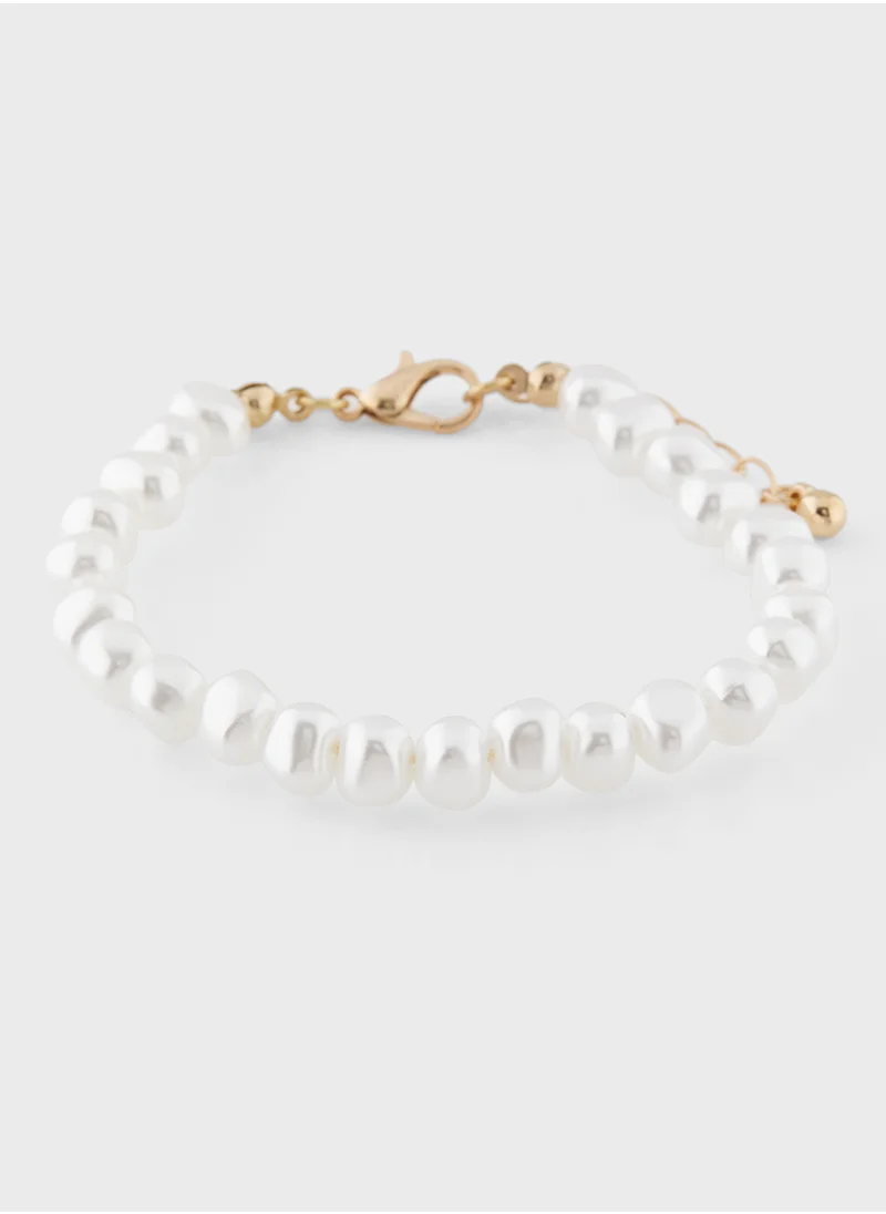 ايلا 3 Pack Mix Chain Pearl Bracelet