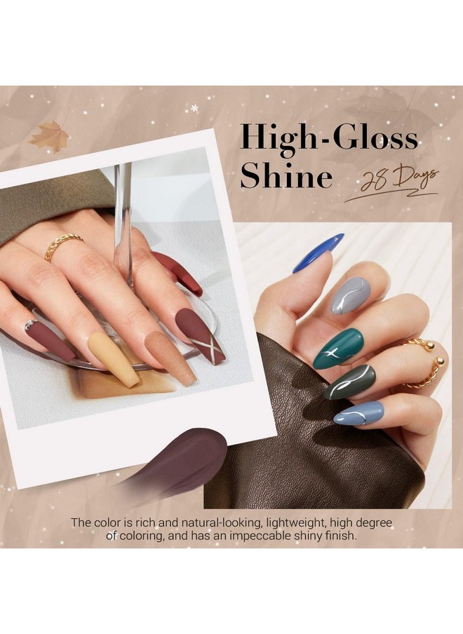 AZUREBEAUTY Dip Powder Nail Kit Starter 20 Colors Glitter Dark Green Grey Purple Fall Winter 31 Pcs Dip Powder Liquid Set With Top/Base Coat Activator For French Nails Art Manicure Diy Salon Gift  - Image 3