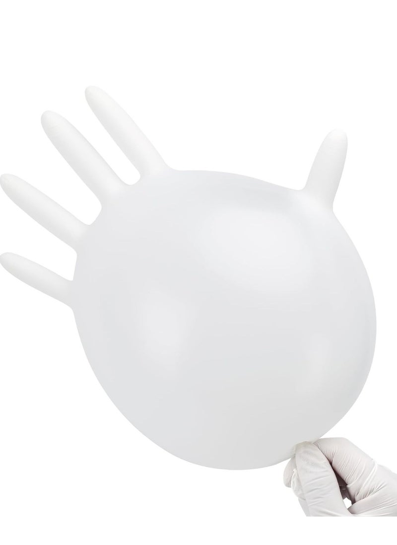 Zalcoon Zalcoon Nitrile Exam Gloves, White, Powder Free, Latex Free, Best for Restaurant, Saloon, Kitchen, Cleaning, Food Prep (1 Pack x 100 Pieces)  - Image 5