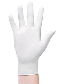 زالكون قفازات Zalcoon Nitrile Exam، بيضاء، خالية من البودرة، خالية من اللاتكس، مثالية للمطاعم والصالونات والمطبخ والتنظيف وإعداد الطعام (عبوة واحدة × 100 قطعة)  - Image 4
