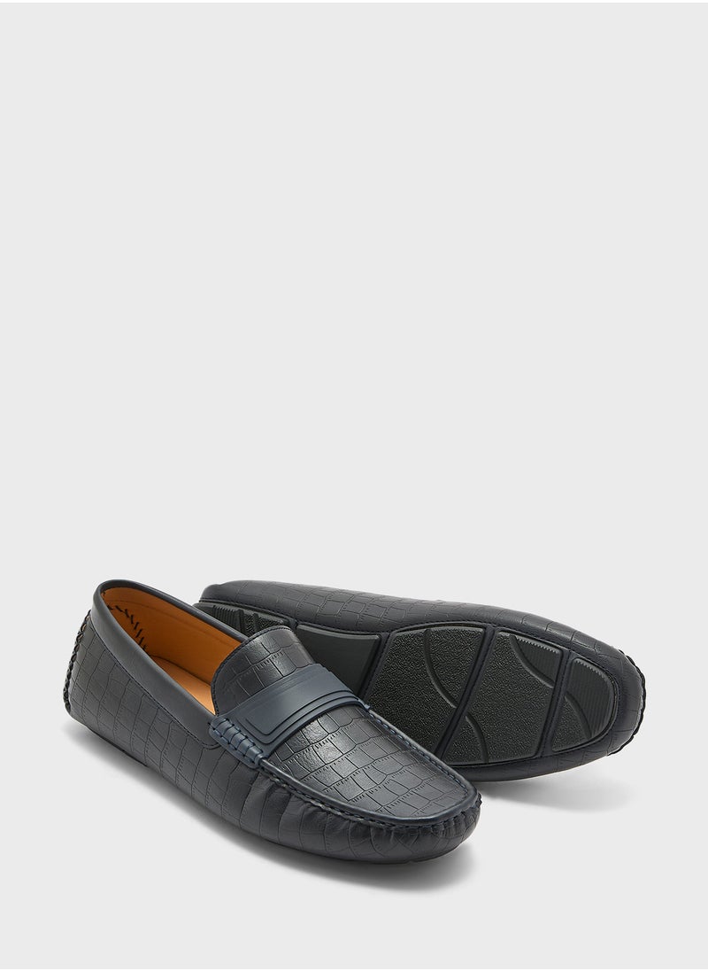 Robert Wood Croc Print Loafers  - Image 3