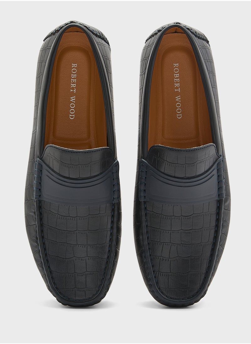 Robert Wood Croc Print Loafers  - Image 4