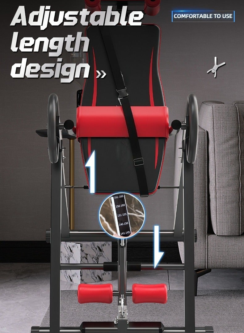 Home Fitness Equipment,Inverted Table,Parts Inversion Table Back Therapy Fitness Back Pain Relief, Adjustable Folding Therapy Back Inversion Table for Home Exercise - Image 5