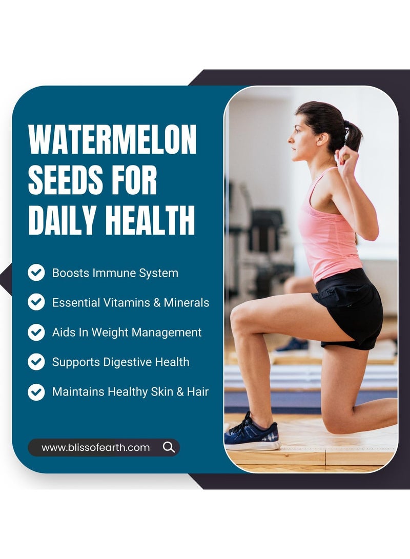 Dehulled Pumpkin & Watermelon Seeds Combo for Weight Loss, Plant-Based Seeds for Eating, Smoothies & Baking High Protein Superfood Melon & Pumpkin Seed Fiber & Omega-3 Rich – 200g Each