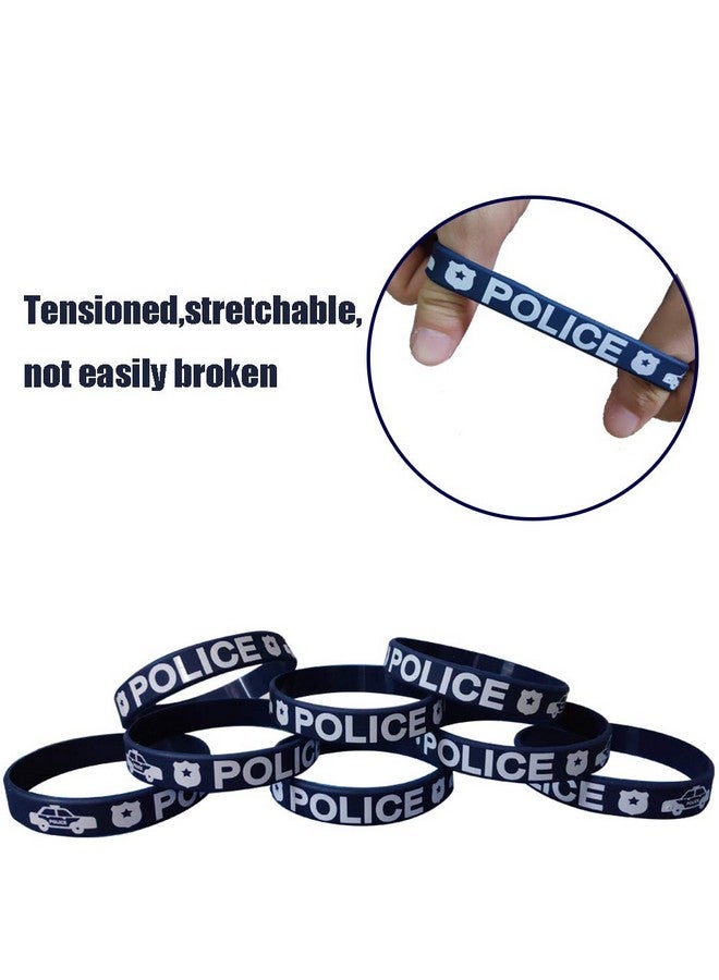 كوبا بلاي 24 قطعة من الأساور المطاطية لحفلات الشرطة - لوازم حفلات أعياد ميلاد الشرطة - زينة حقيبة الهدايا الجيدة، أساور معصم من السيليكون - Image 2