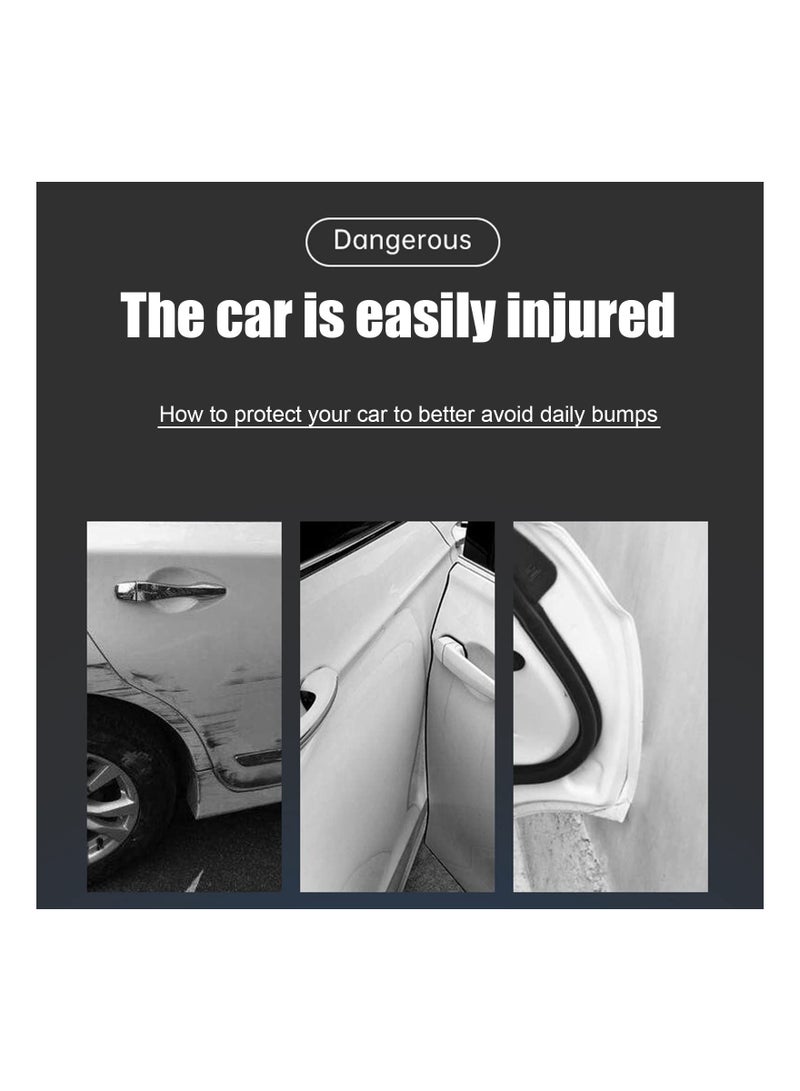 SYOSI Anti-Collision Bumper Guard, Pack-4 Auto Door Side Edge Protection Guard Self-Adhesive Anti-Scratch Collision Protector Trim Sticker, for Car Side Door Edge Bumper Guard Protector Strips - Image 2