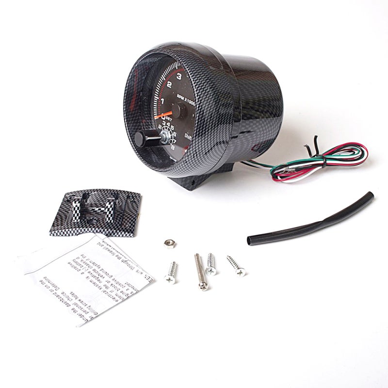 Car Tachometer: 3.75" White Light, 0~8000RPM High Accuracy, Easy Operation - Adjustable Shift Light, Vehicle-Mounted Engine RPM Gauge for 4, 6, 8 Cylinder Automobiles - Image 5