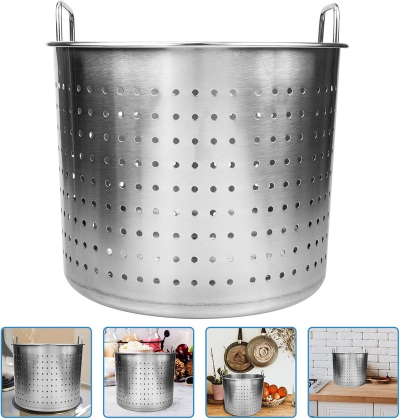 Seafood Boiling Pot Metal Leaky Bucket for Kitchen Stainless Steel Crawfish Pot Seafood Boil Pot Multi-use Crawfish Pot Stainless Steel Stock Pot - Image 3